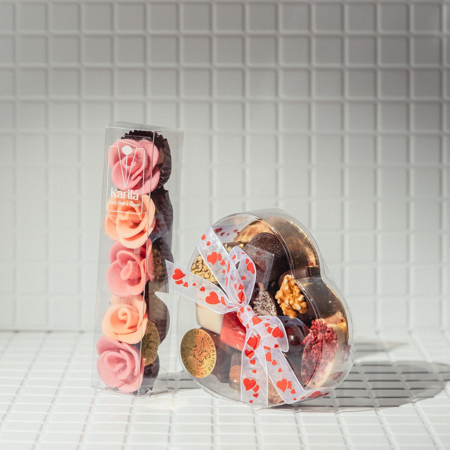 Прозрачна бонбониера - сърце