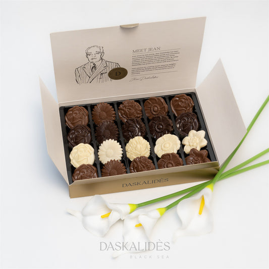 Бонбониера с шоколадови цветя