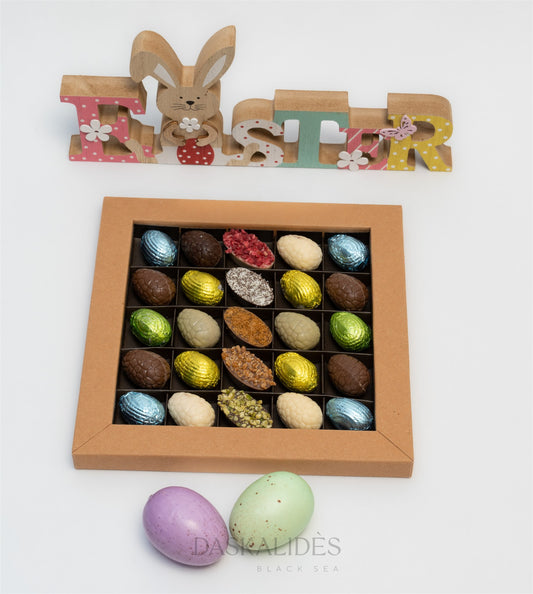 Бонбониера "Натура" с шоколадови яйчица