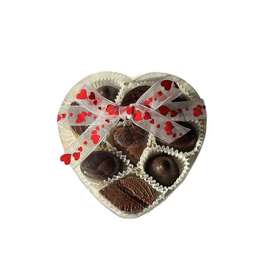 Бонбониера - сърце, асортимент без захар